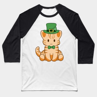 St Patrick Tabby Kitty Baseball T-Shirt